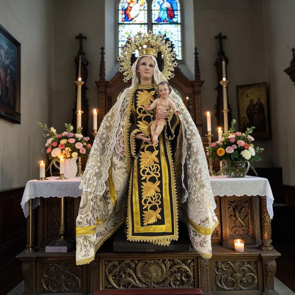Virgen De La Carmen Con Accesorios 71cm