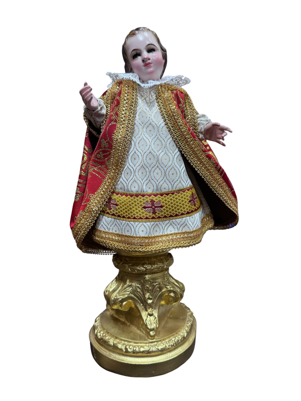 Niño Jesús De Pie 38cm Con Base Desmontable Con Vestimenta