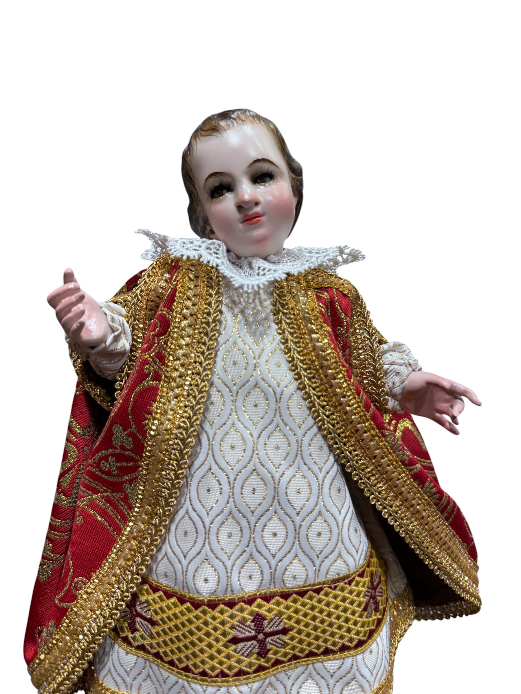 Niño Jesús De Pie 38cm Con Base Desmontable Con Vestimenta