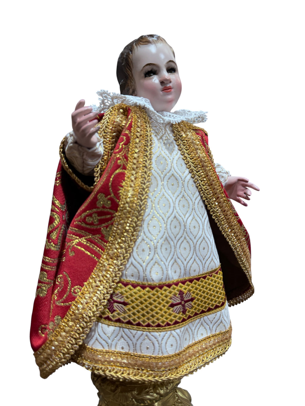 Niño Jesús De Pie 38cm Con Base Desmontable Con Vestimenta