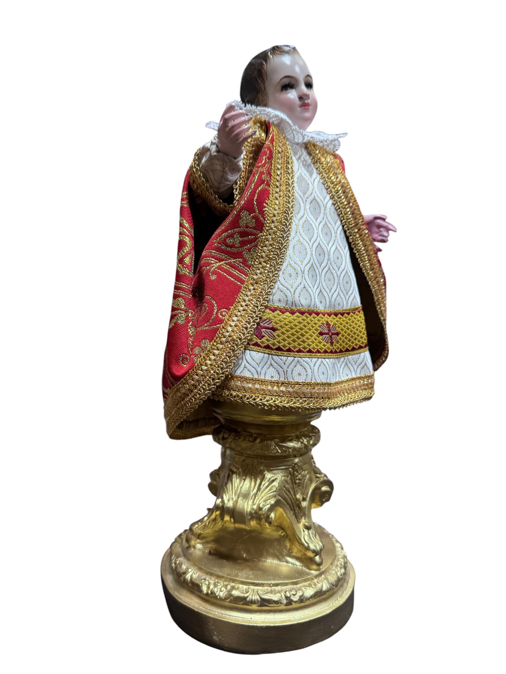 Niño Jesús De Pie 38cm Con Base Desmontable Con Vestimenta