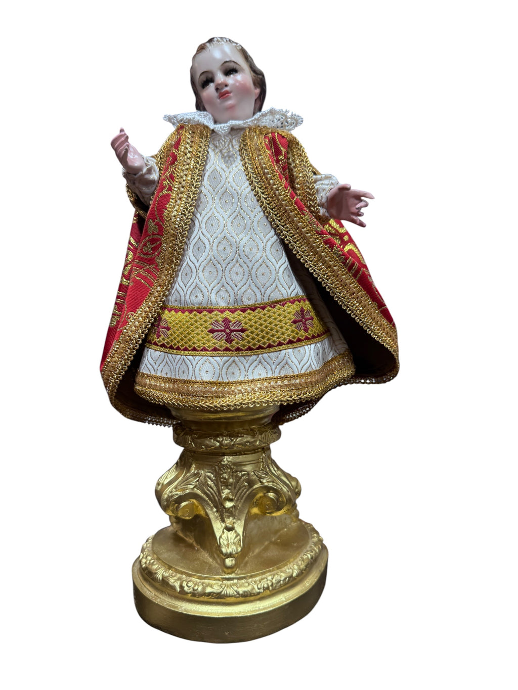 Niño Jesús De Pie 38cm Con Base Desmontable Con Vestimenta
