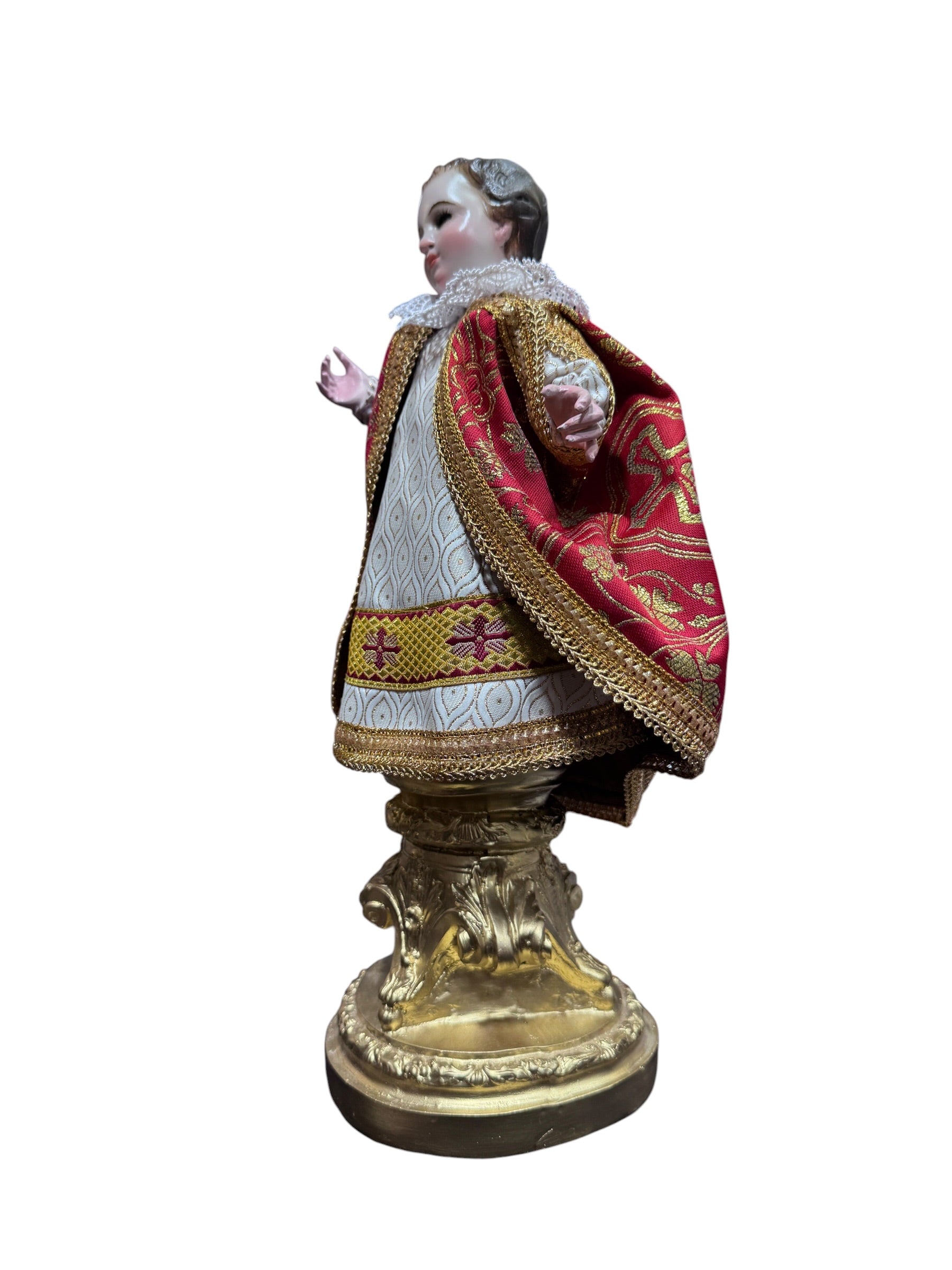 Niño Jesús De Pie 38cm Con Base Desmontable Con Vestimenta