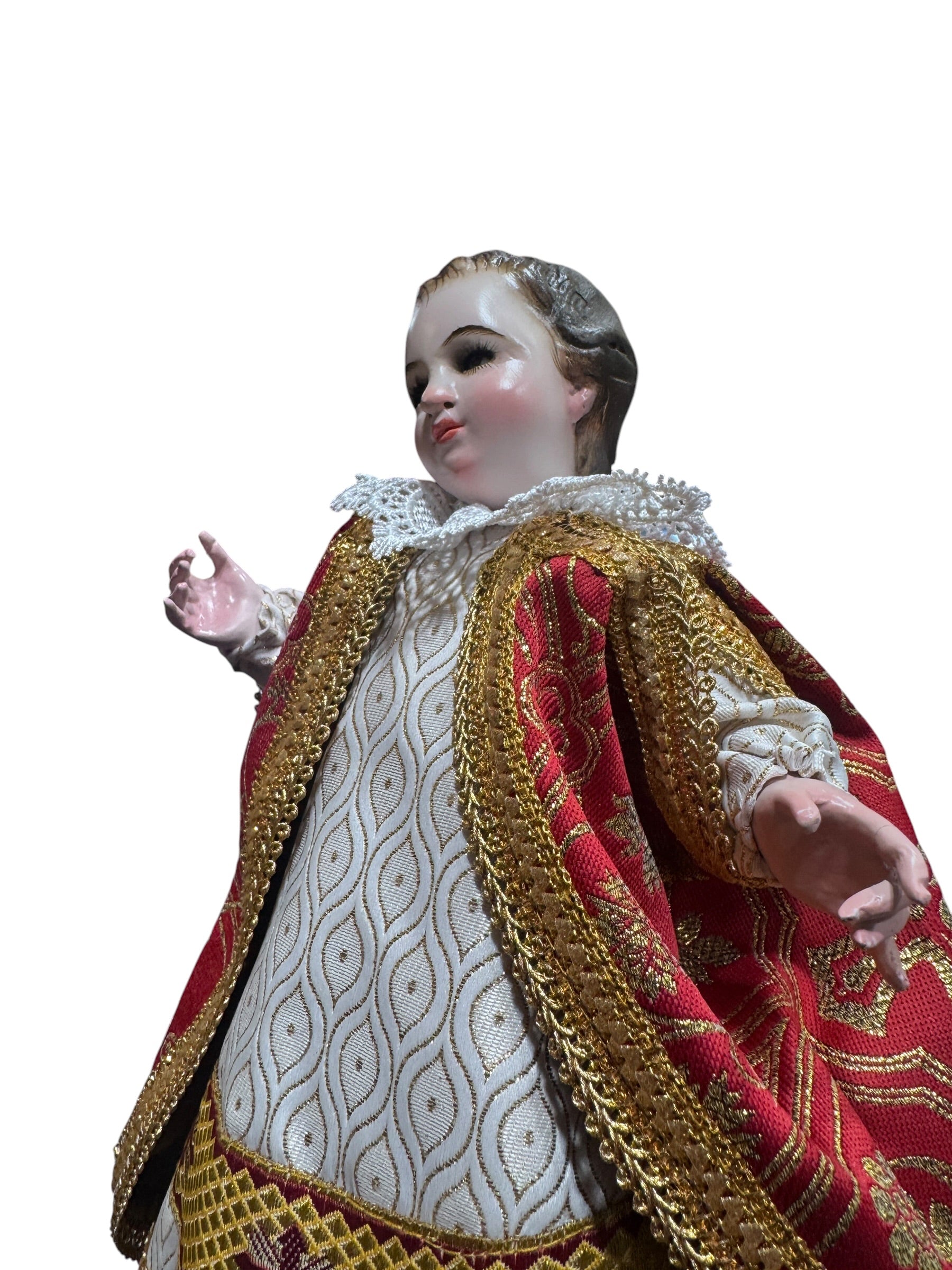 Niño Jesús De Pie 38cm Con Base Desmontable Con Vestimenta