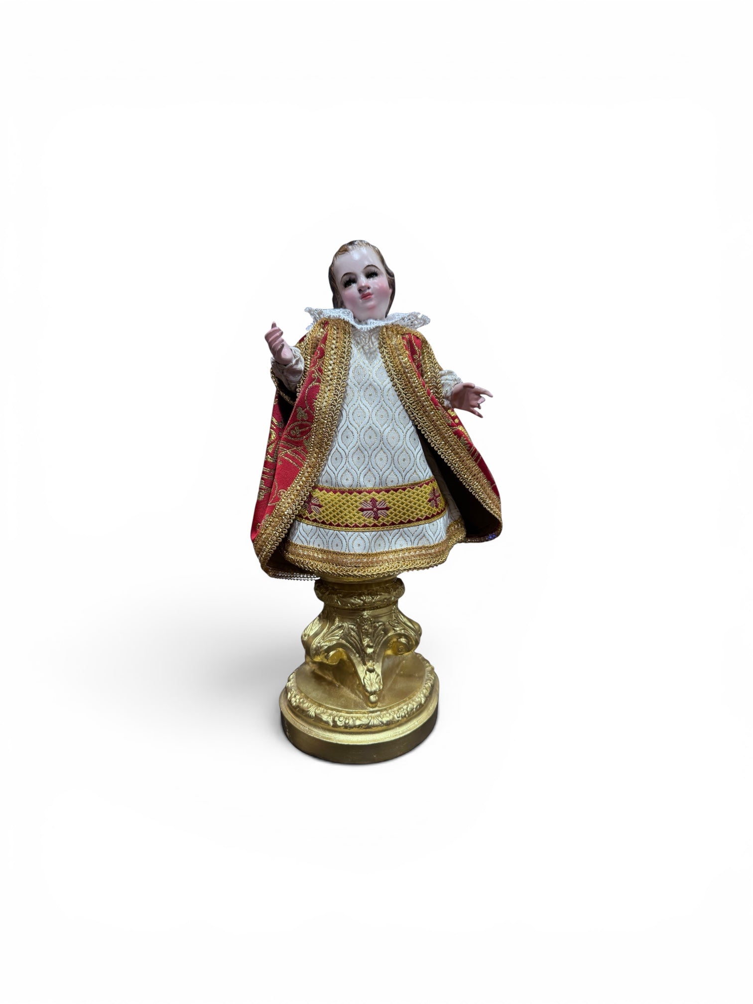 Niño Jesús De Pie 38cm Con Base Desmontable Con Vestimenta