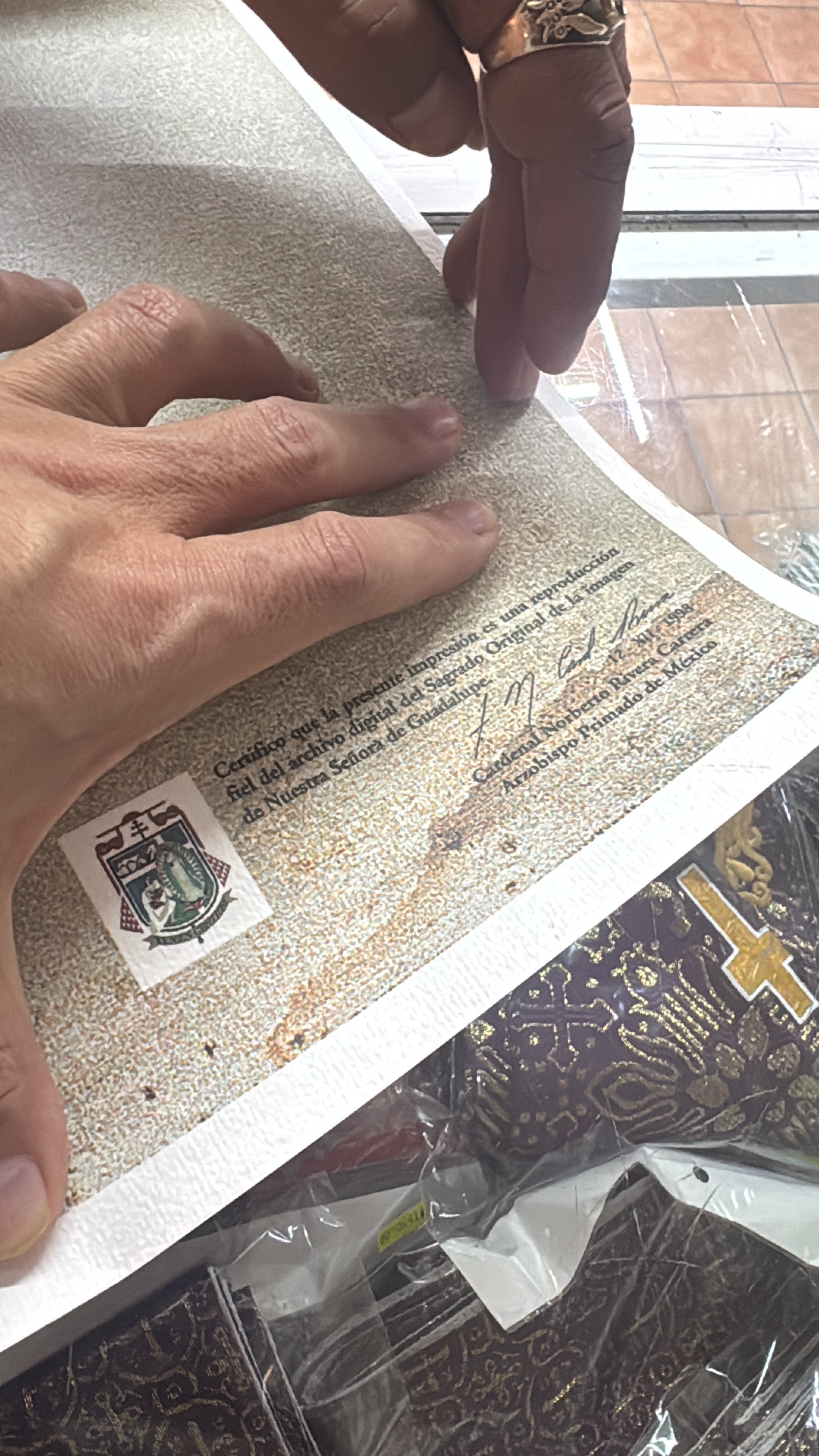 Litografía Virgen De Guadalupe Edición Peregrina  161x97cm