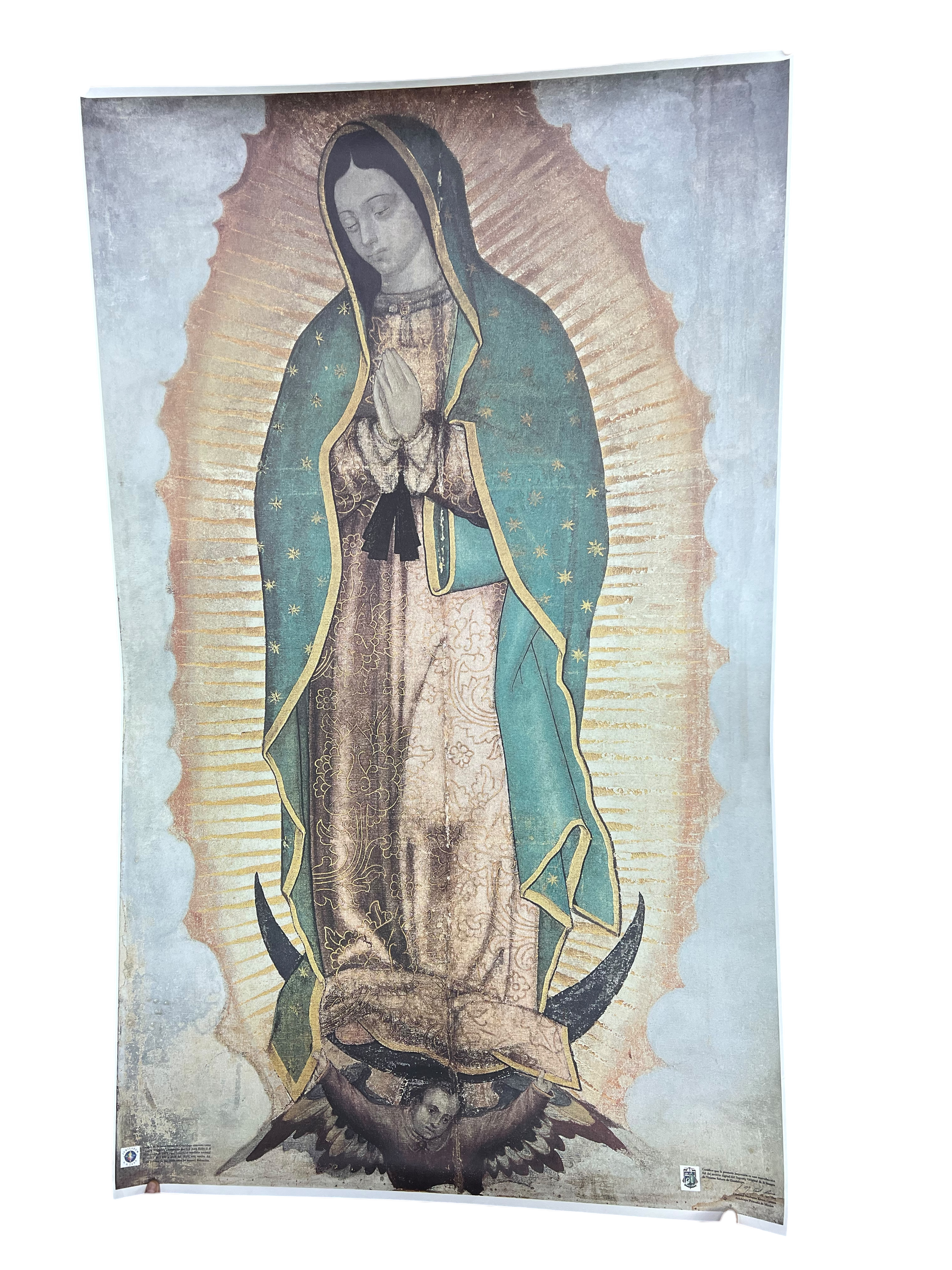 Litografía Virgen De Guadalupe Edición Peregrina  161x97cm