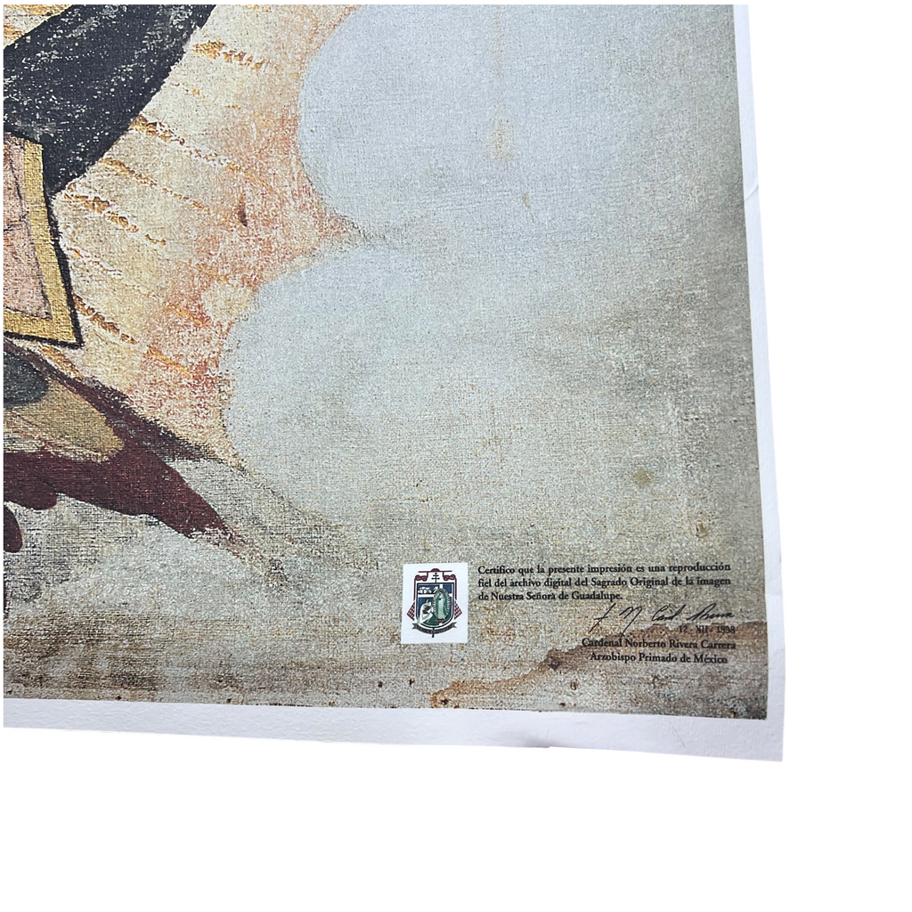 Litografía Virgen De Guadalupe Edición Peregrina  161x97cm