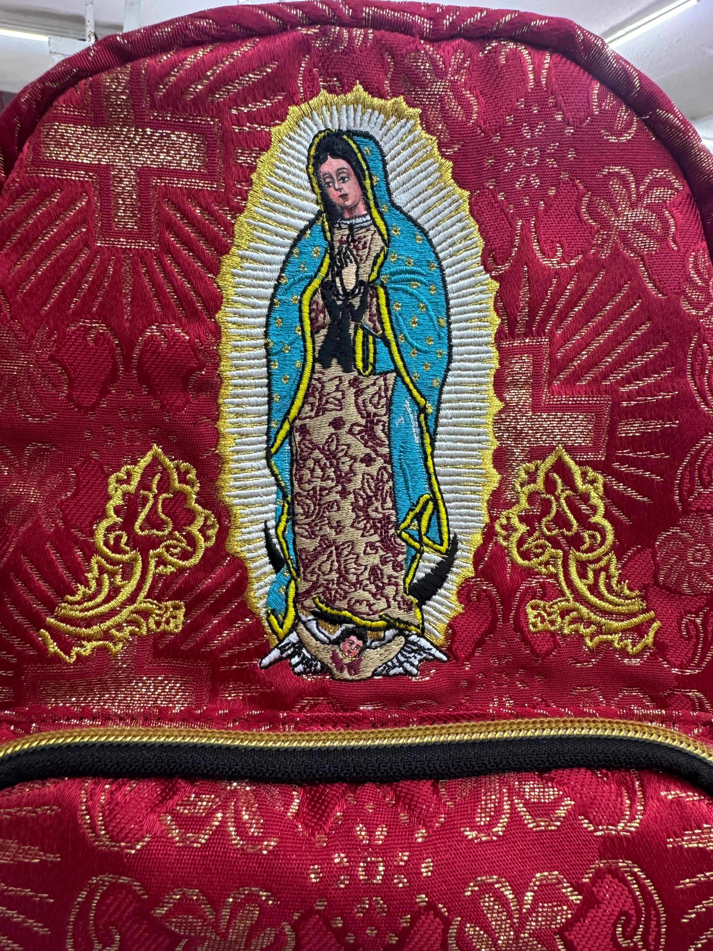 Sacrimochila Mini Brocado Guadalupe