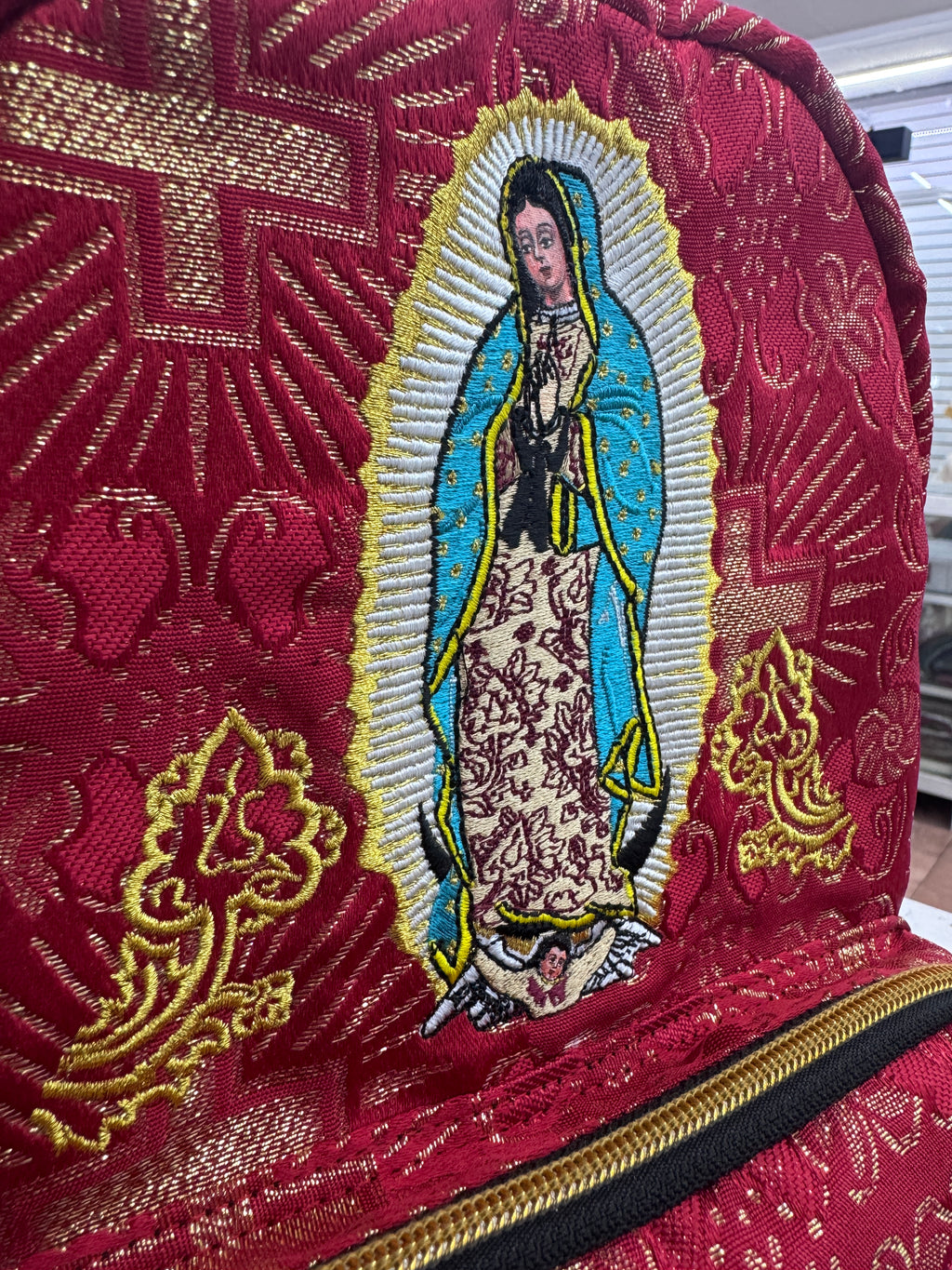 Sacrimochila Mini Brocado Guadalupe