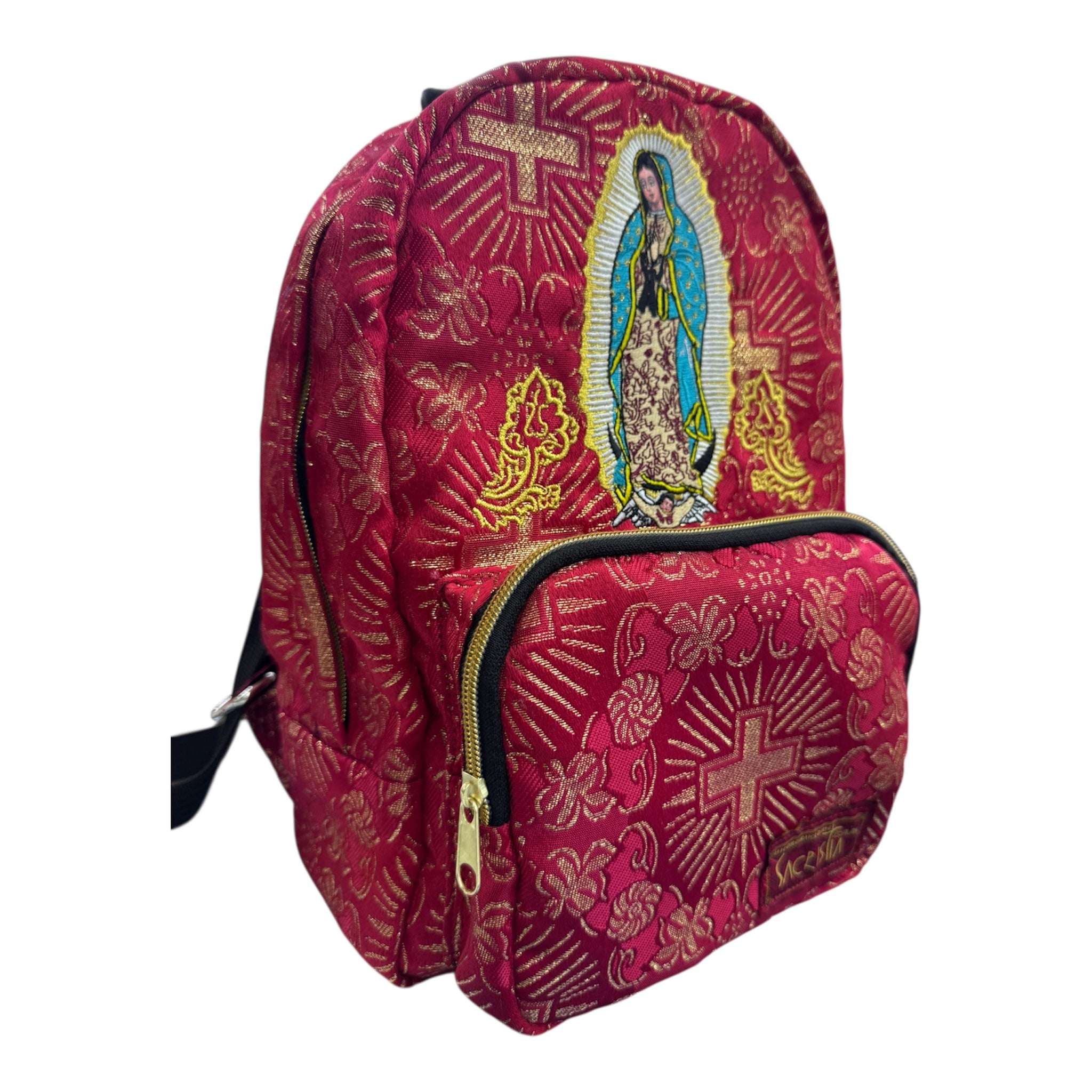 Sacrimochila Mini Brocado Guadalupe