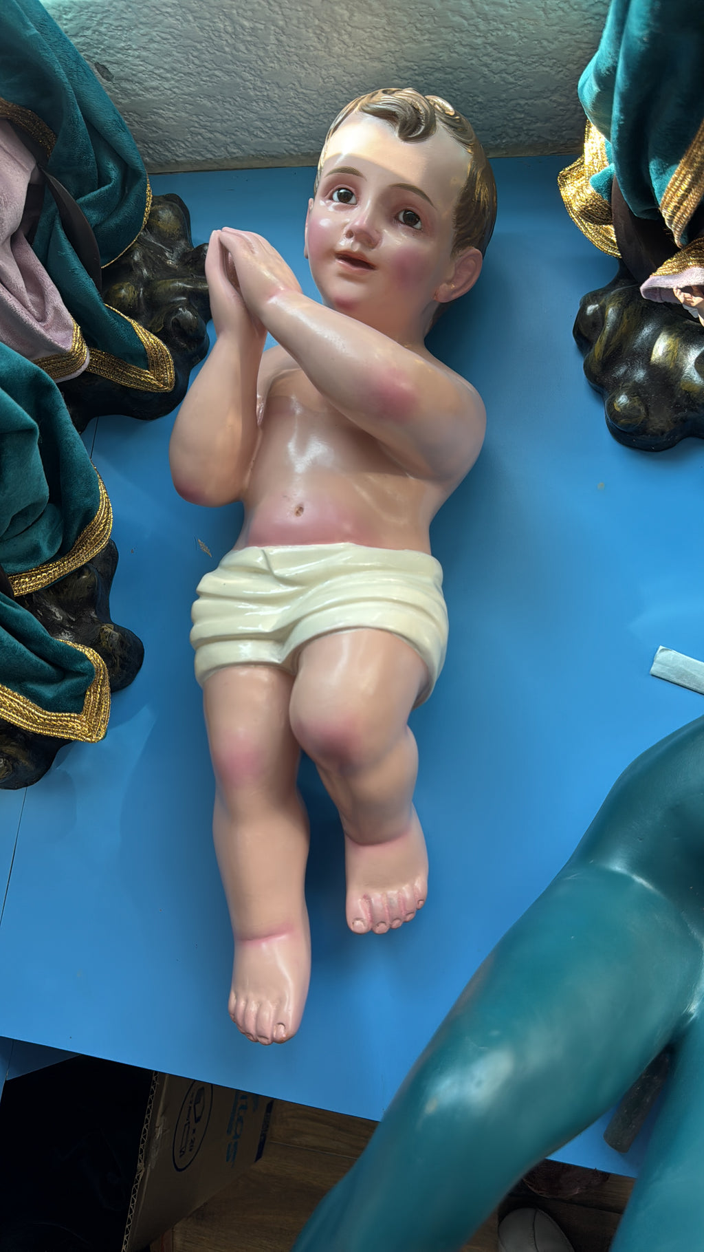 Niño De Belén Acabado Fino, Bruñido 50cm