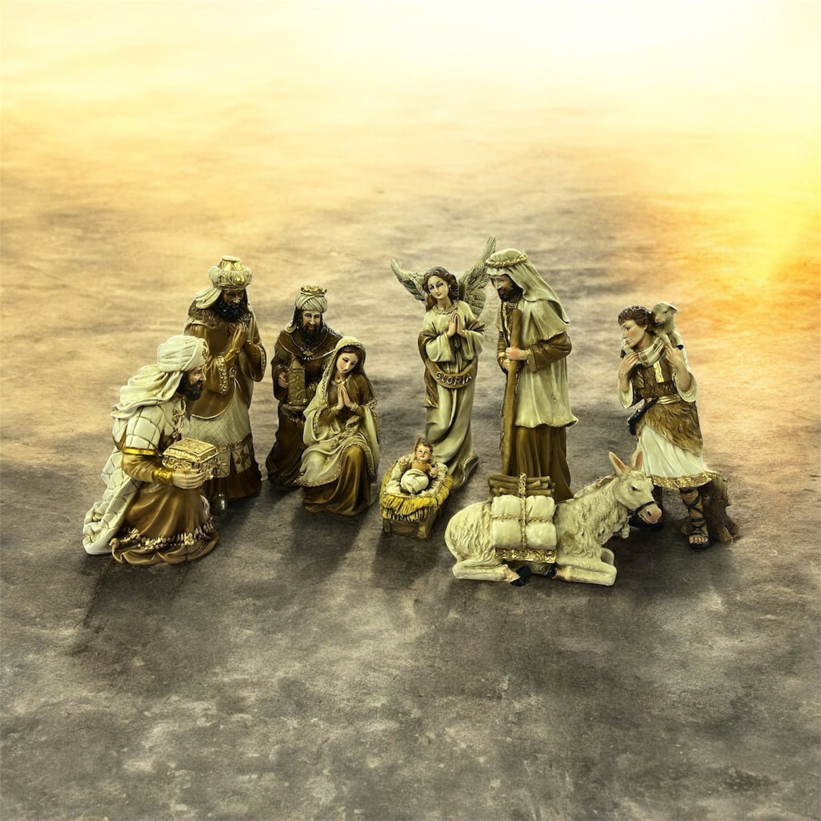 Nacimiento 11 Piezas 30cm  En Resina Hecho En Mexico