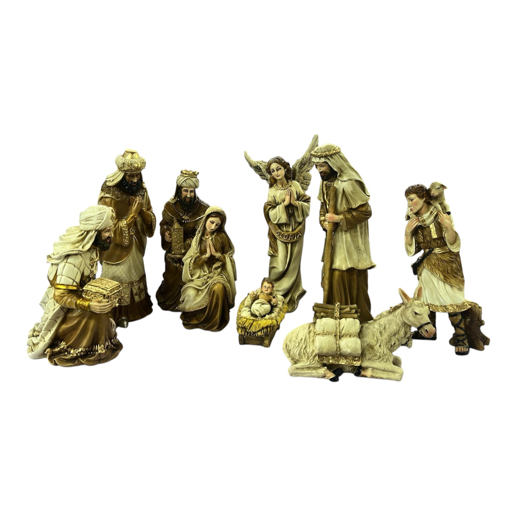 Nacimiento 11 Piezas 30cm  En Resina Hecho En Mexico