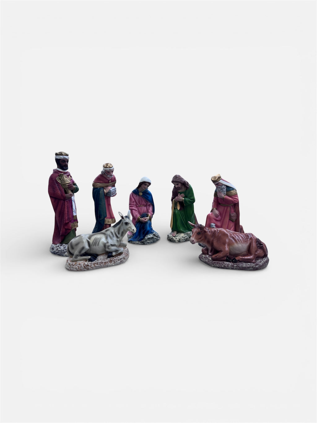Nacimiento Antiguo  7 pzs Acabado Fino 30cm
