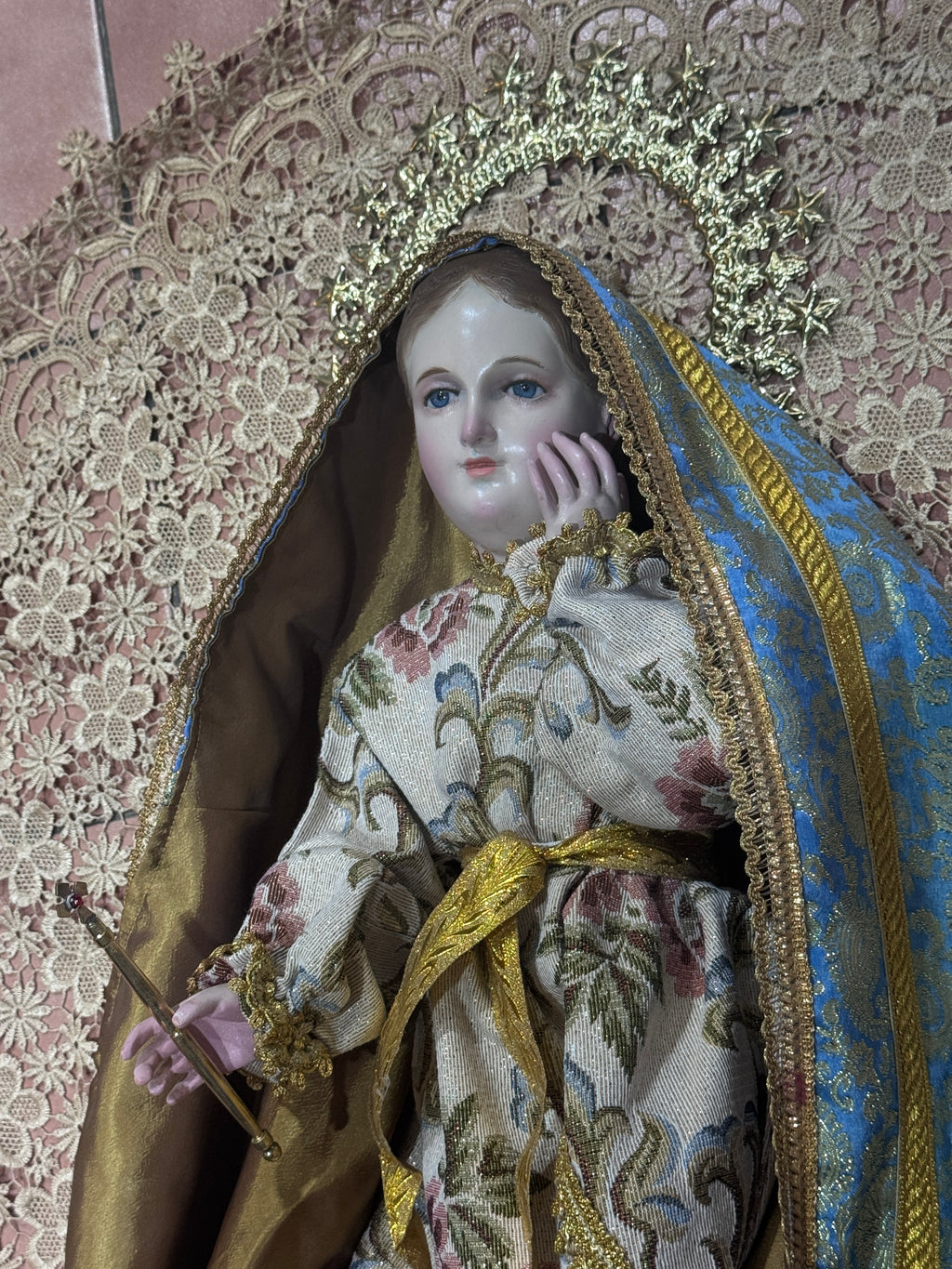 Divina Infantita Bruñida, Barroca Con Accesorios 58cm