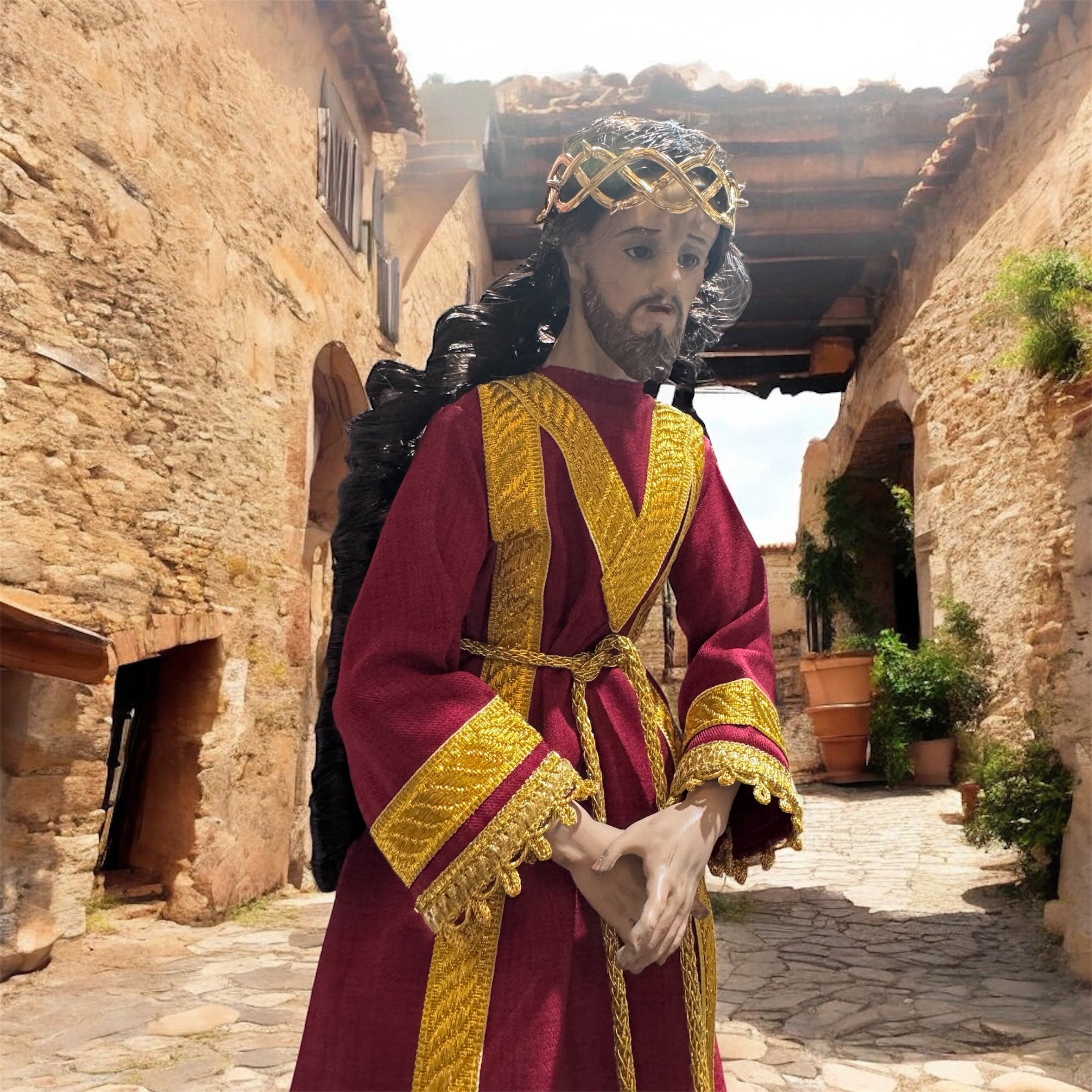Jesús Nazareno Divino Preso 45cm Talla en Madera