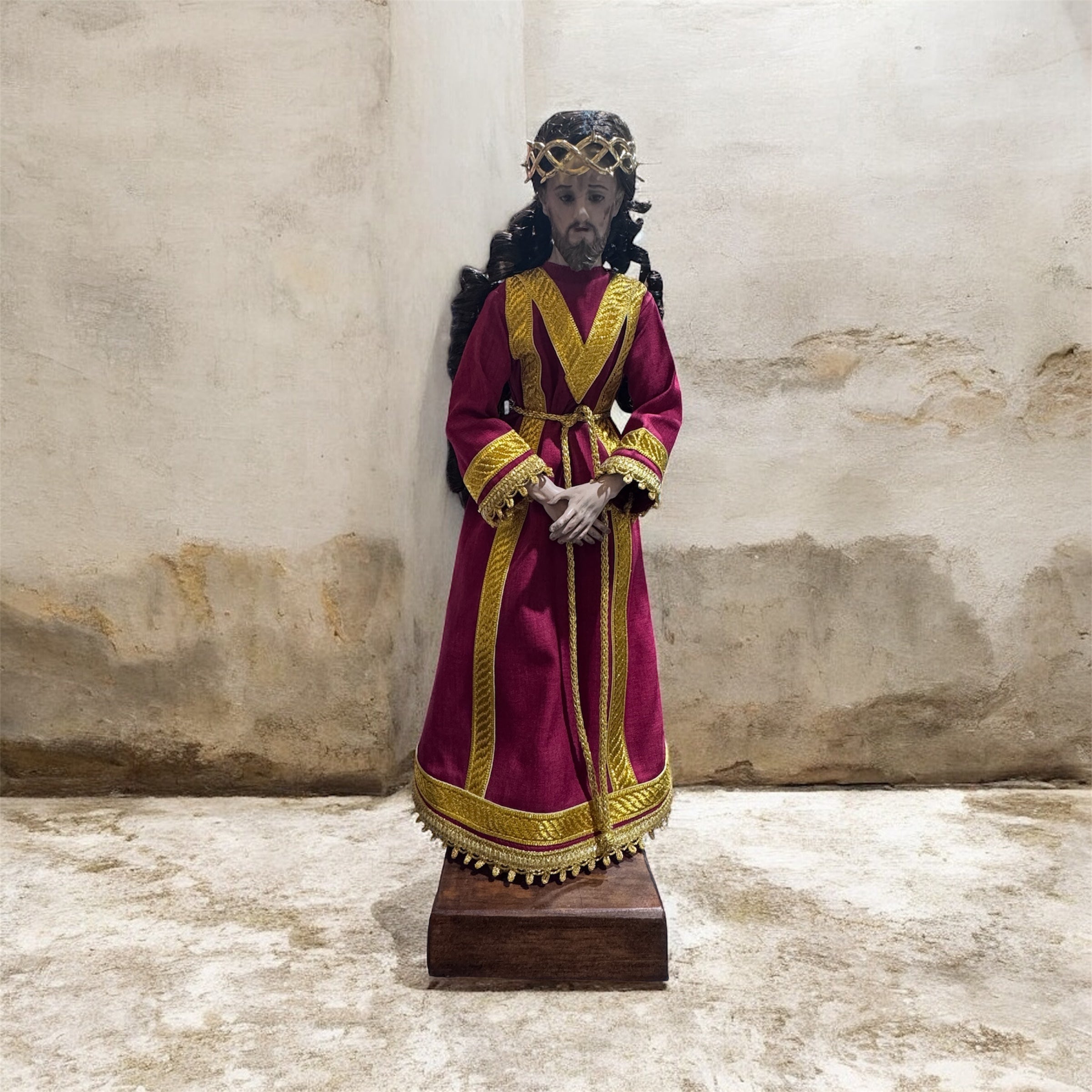 Jesús Nazareno Divino Preso 45cm Talla en Madera