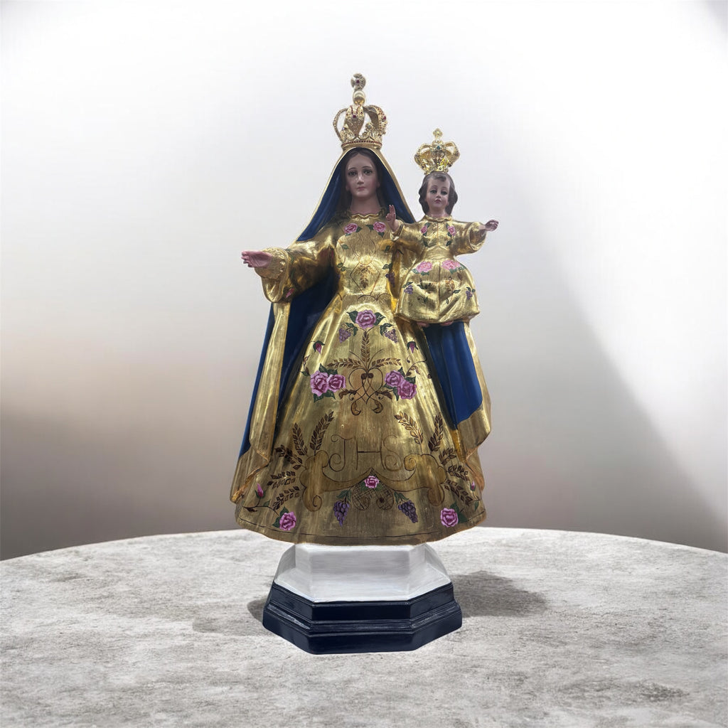 Virgen De La Candelaria En Hoja De Oro Y Acabado Fino 108cm
