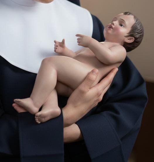 Niño Dios 50cm Dormido Óleo modelo antiguo