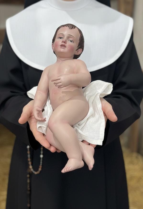 Niño Dios 50cm Dormido Óleo modelo antiguo