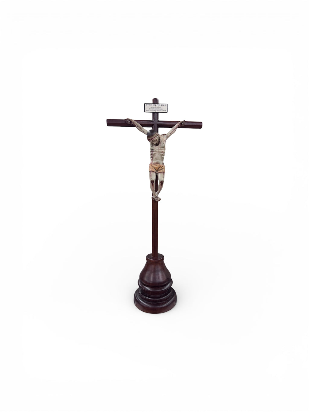 Cristo señor de chalma De Base Tallado En Cedro Rojo 64cm