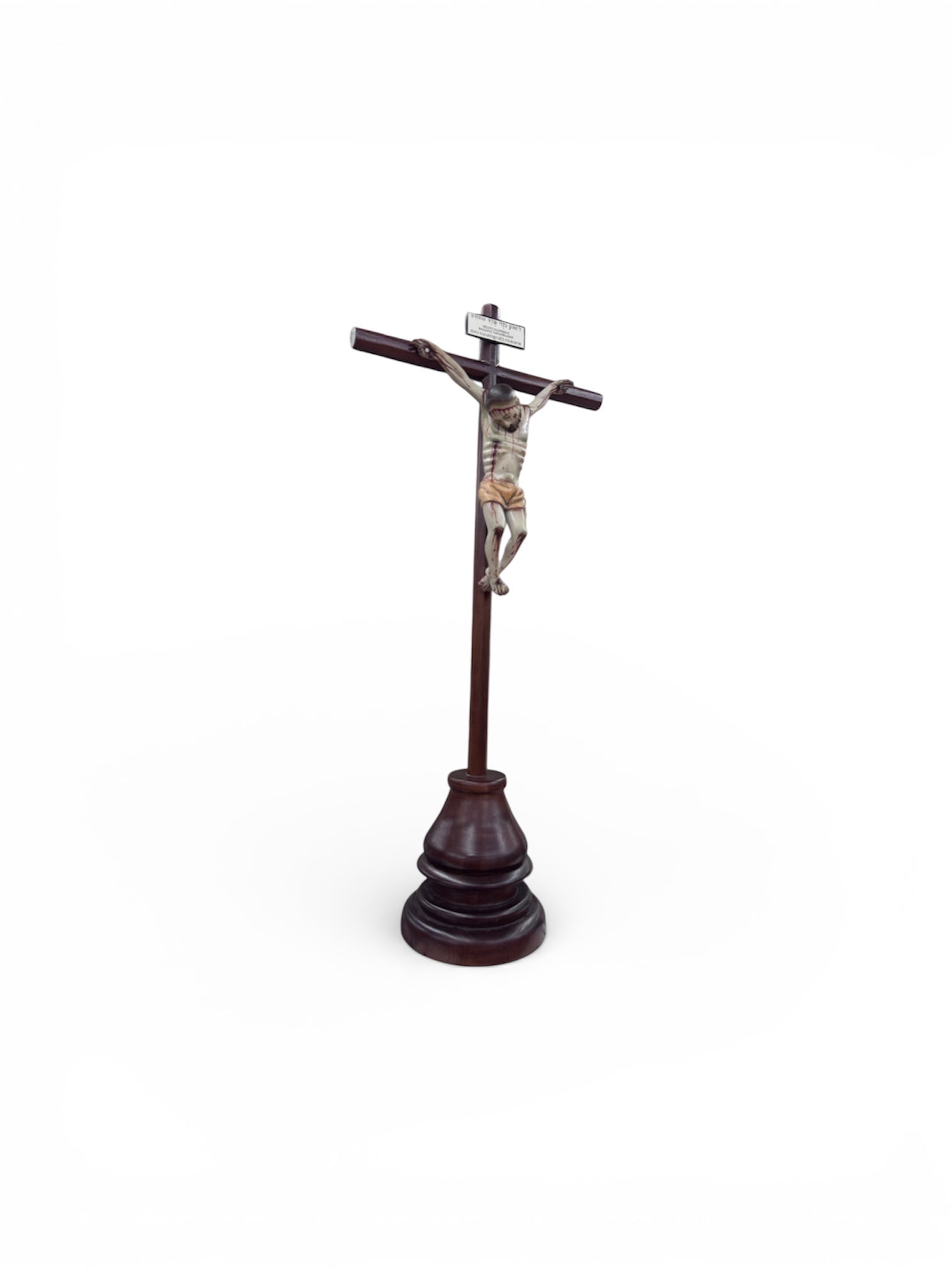 Cristo señor de chalma De Base Tallado En Cedro Rojo 64cm
