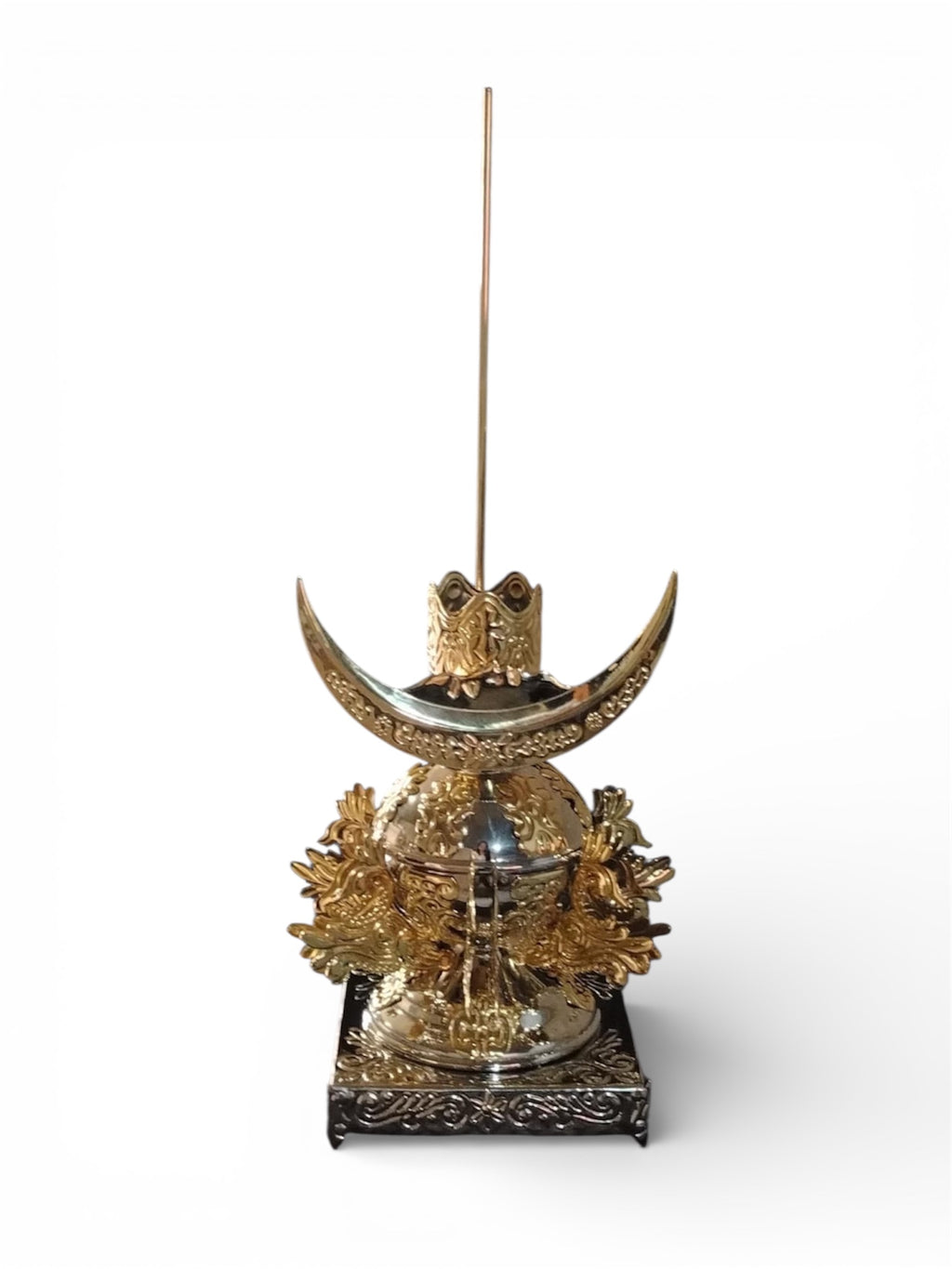 Base Para Virgen De San Juan De Los Lagos Bañada En Oro 27cm