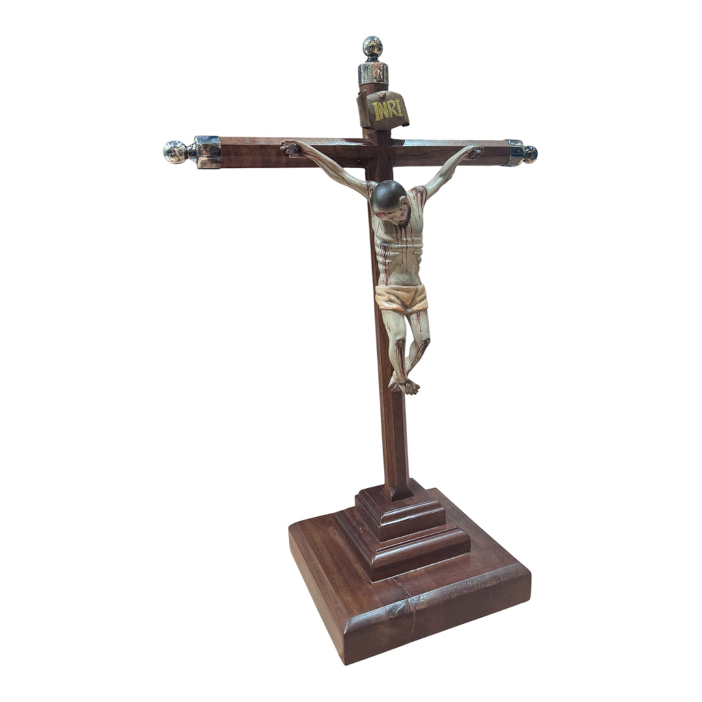 Cristo señor de chalma De Base Tallado En Cedro Rojo 55cm