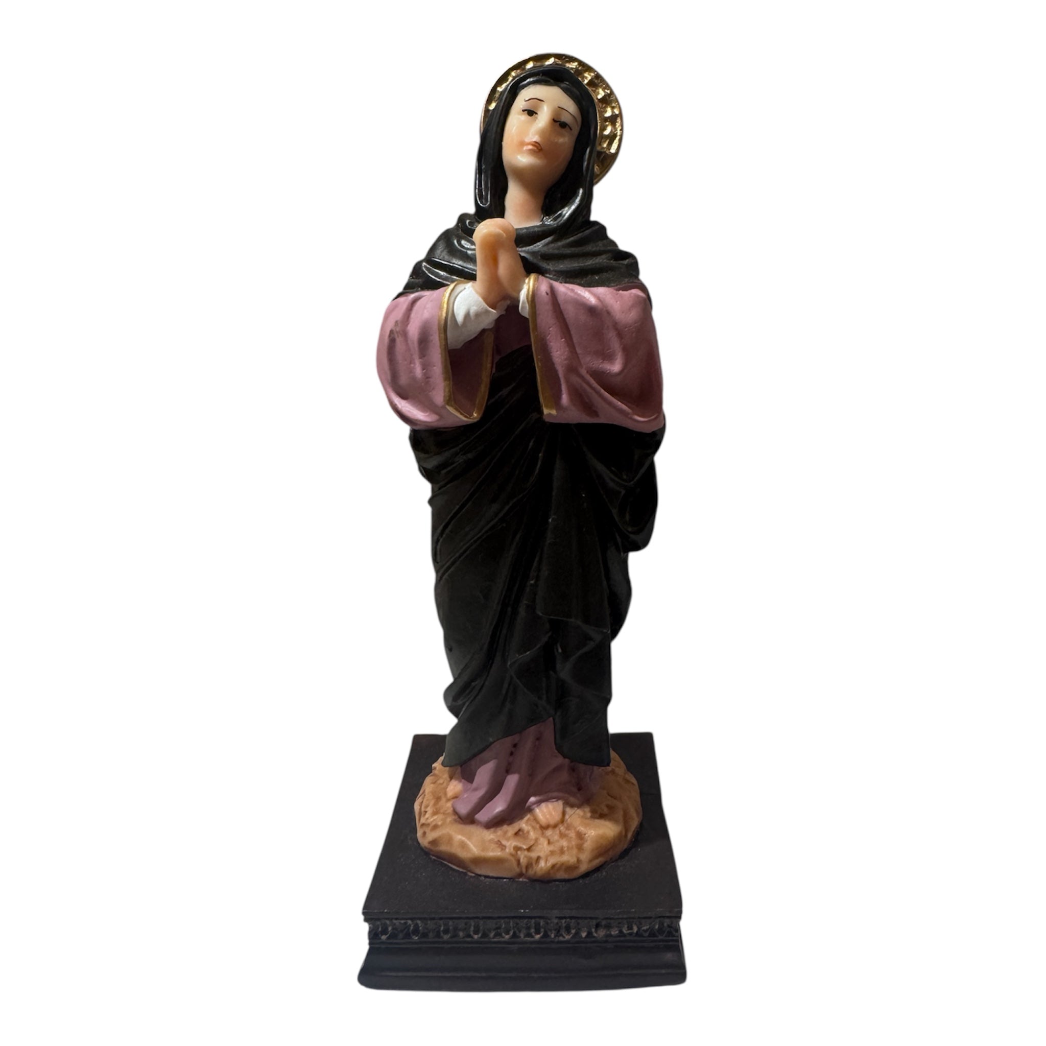 Virgen De Los Dolores O Dolorosa En Resina 15cm