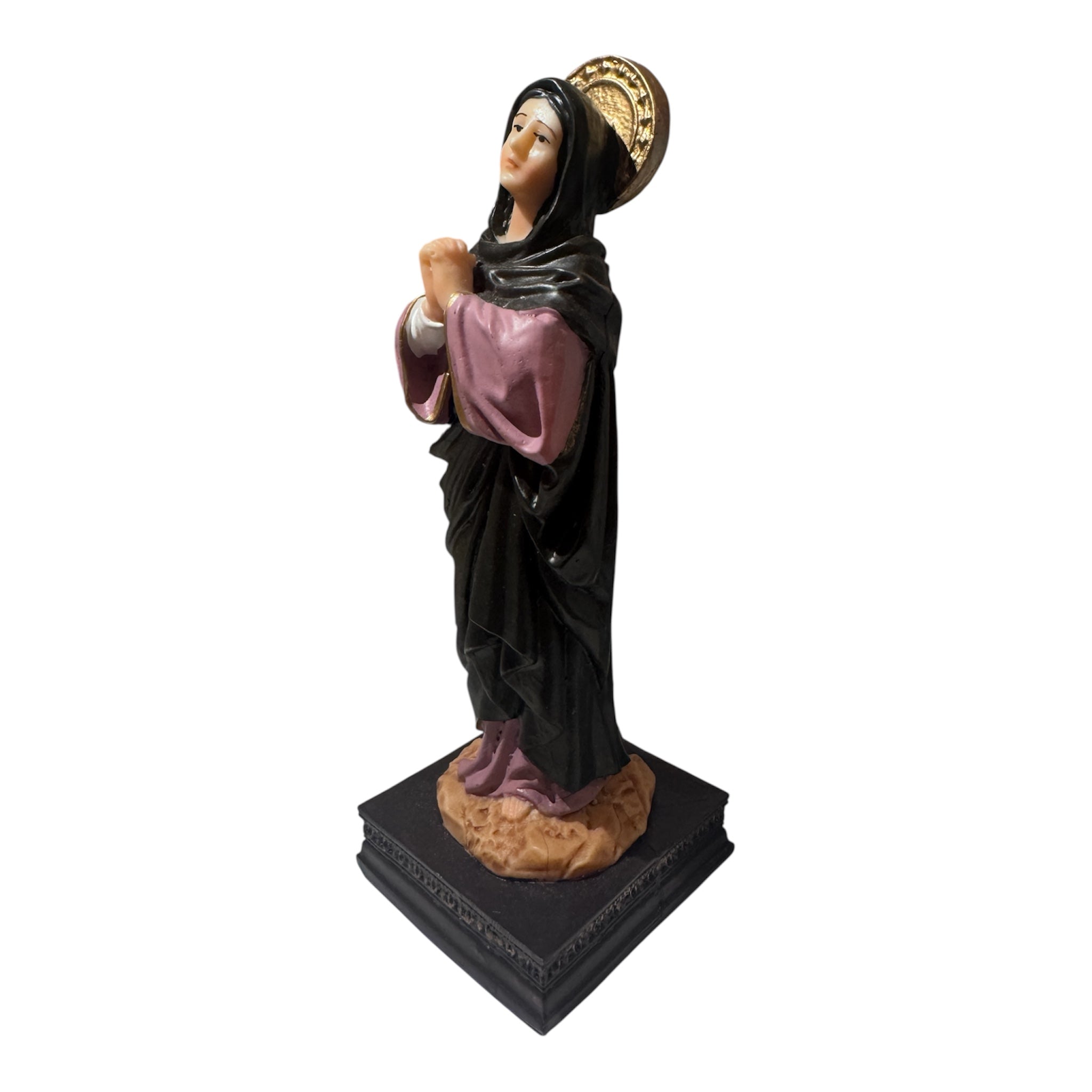 Virgen De Los Dolores O Dolorosa En Resina 15cm