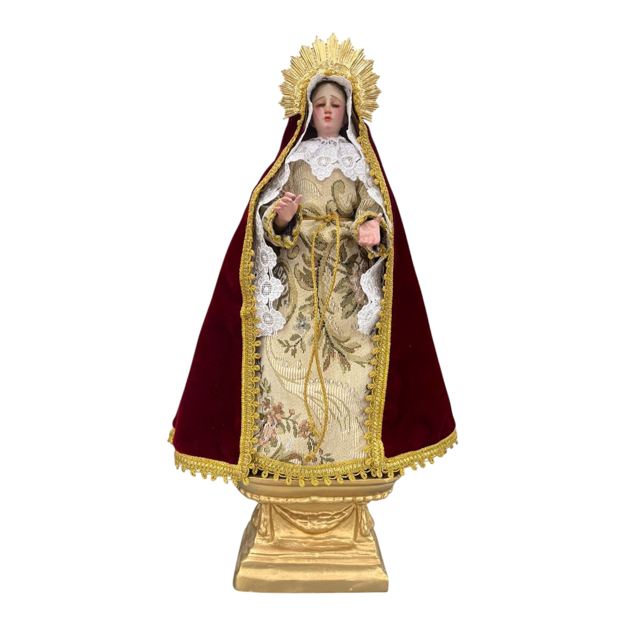 Virgen De Los Dolores Imagen Para Vestir Tipo Candelero 45cm
