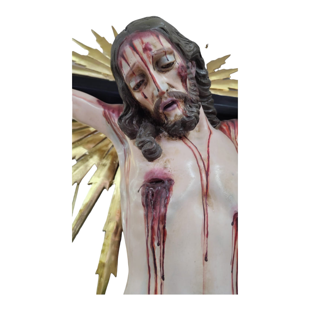 Cristo Muerto  con Cruz 150cm