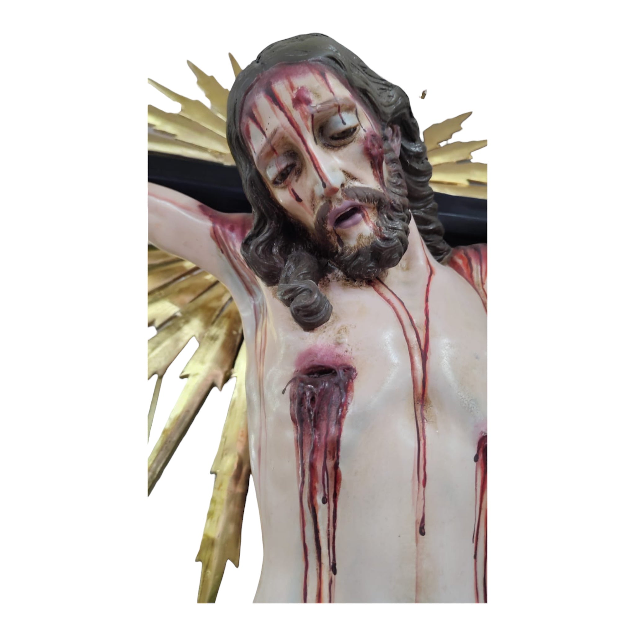 Cristo Muerto  con Cruz 150cm