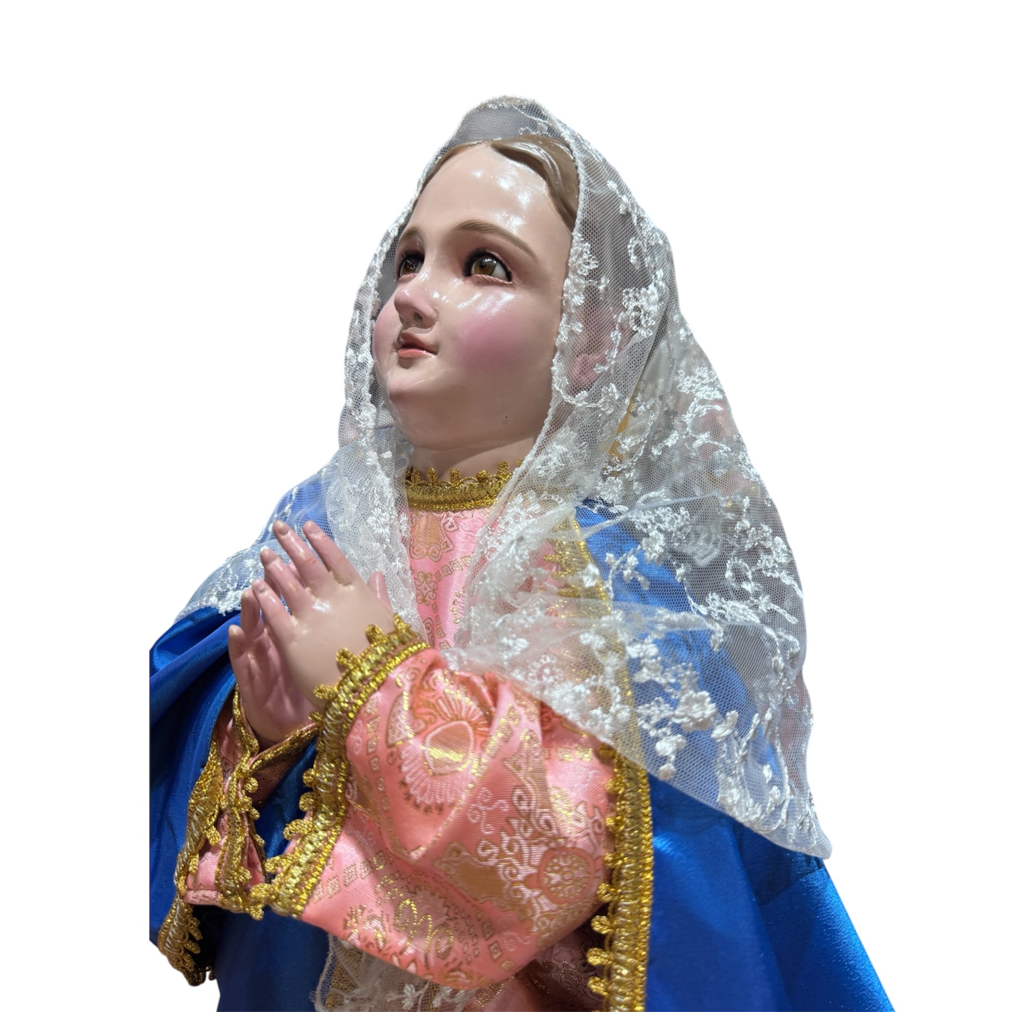Divina Infantita O Maria Niña Fina Acabado Bruñido 70cm