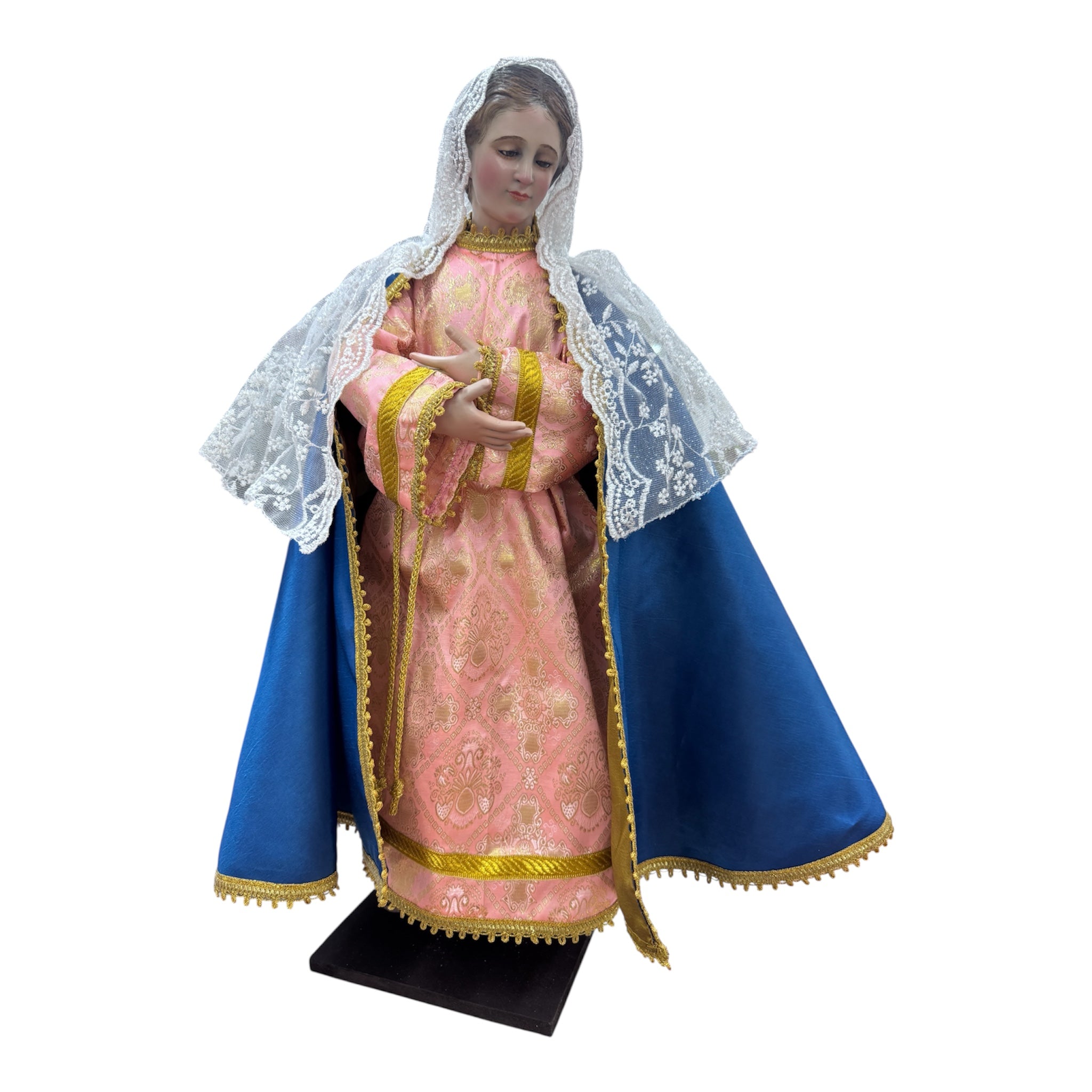 Virgen Maria De Vestir Articulada 63cm fina incluye Vestimenta