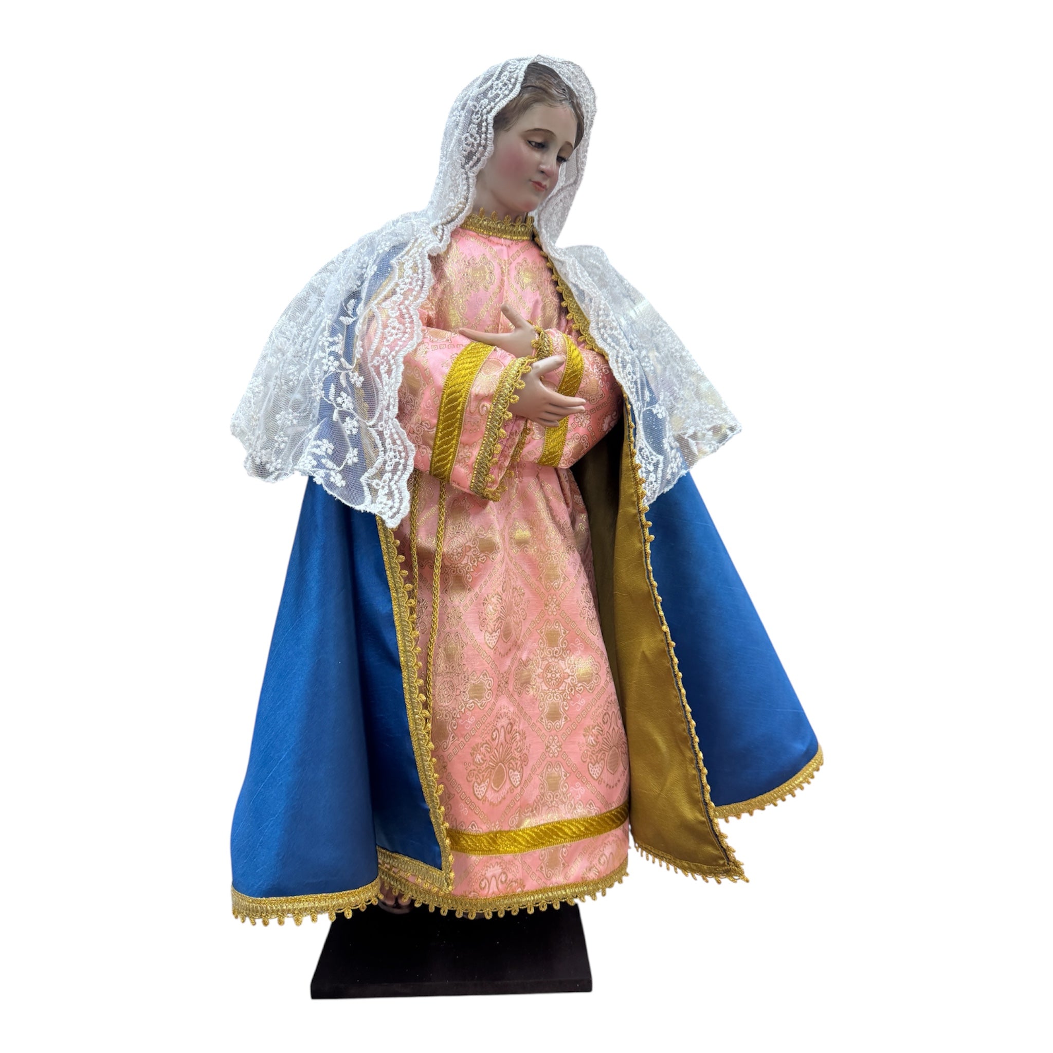 Virgen Maria De Vestir Articulada 63cm fina incluye Vestimenta