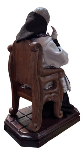 Escultura De Padre Pío Talla En Madera