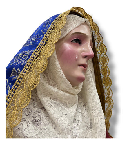 Dolorosa O Virgen De Los Dolores Para Vestir Y Bruñida 120cm