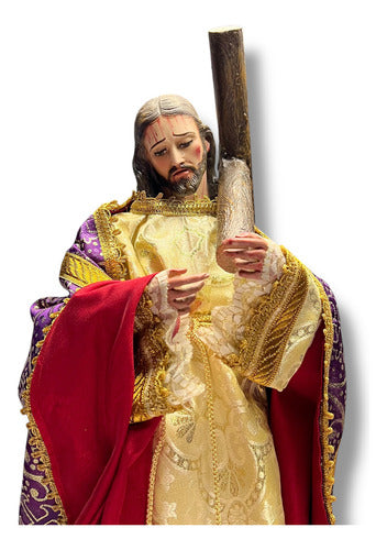 Jesús De Nazaret O Nazareno Con Cruz Y Articulado 46cm
