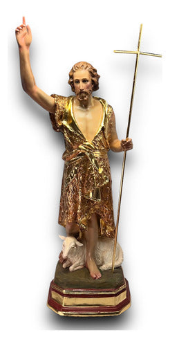 San Juan Bautista 105cm Hoja De Oro Óleo
