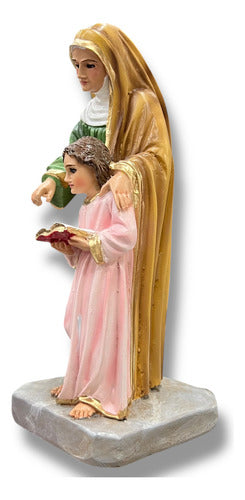 Escultura De Santa Ana Con María Niña 19cm