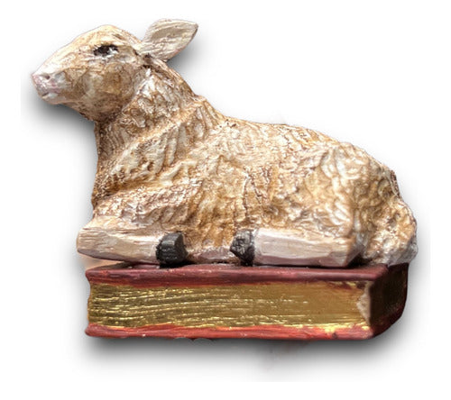 San Juan Bautista Talla En Madera 33cm