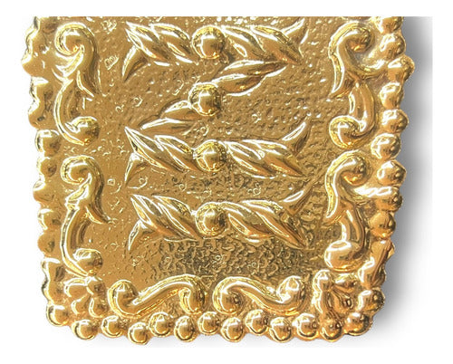 Letrero De Inri O Título De Cruz En Baño De Oro 12cm X 7cm