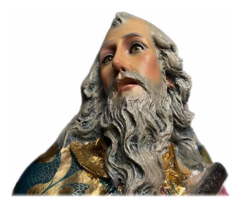 San Pablo De Tarso 83cm Óleo Y Hoja De Oro