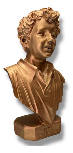 Busto Carlo Acutis Terminado Tipo Cobre 16cm