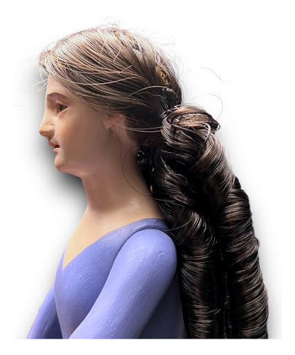 Cabellera Sintética Para Imágenes Religiosas 35cm