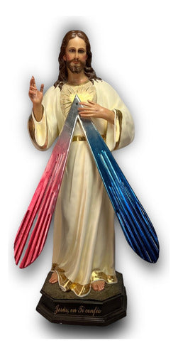 Señor De La Misericordia Pintado Al Óleo 110cm