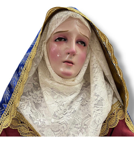 Dolorosa O Virgen De Los Dolores Para Vestir Y Bruñida 120cm
