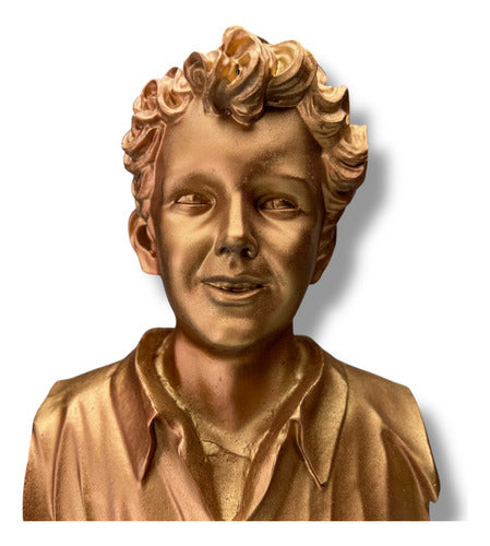 Busto Carlo Acutis Terminado Tipo Cobre 25cm